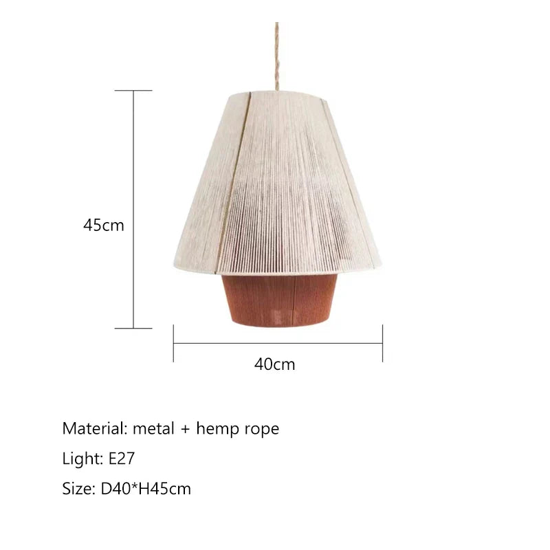 Afralia™ Hemp Rope Rattan Weave Chandelier LED Pendant Lights for Home Decor & Dining