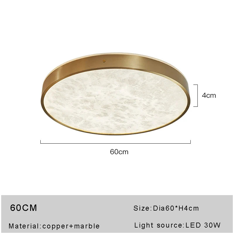 Afralia™ Spanish Marble Ceiling Lights | Thin Design | LED Fixture for Living Room