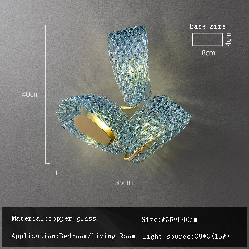 Afralia™ Flower Shape Glass Ceiling Chandelier for Living Room Dining Room Decor