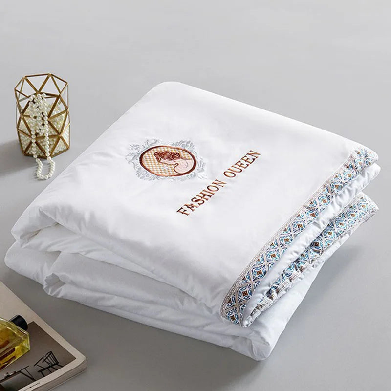 Afralia™ Summer Ice Rayon Cooling Quilted Queen Blanket - Silky Breathable Comforter