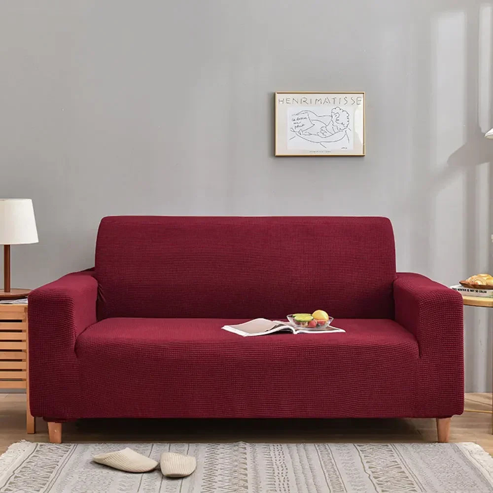 Afralia™ 3D Quilted Thicken Sofa Cover Stretch Spandex Polyester Couch Slipcover