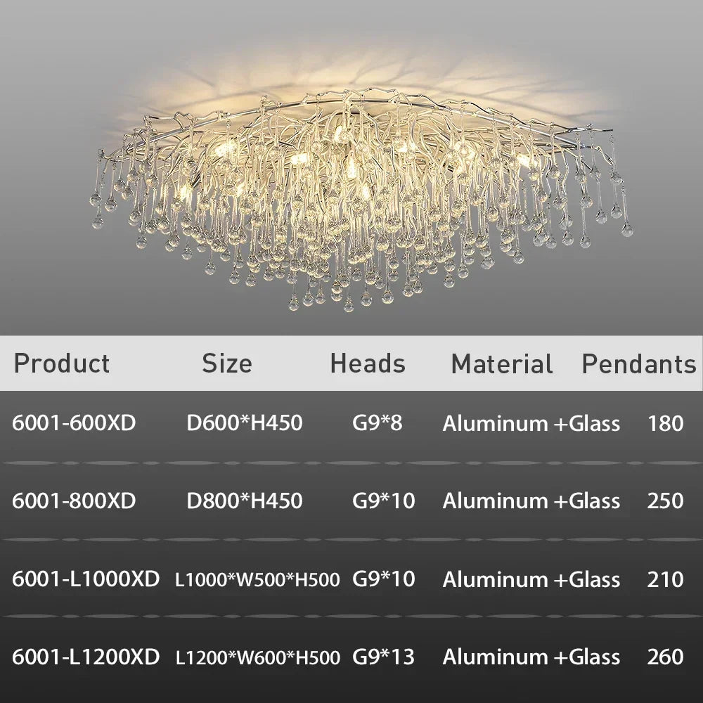 Afralia™ Modern Luxury LED Chandelier for Living Room - Nordic Style Hanging Ceiling Lamp