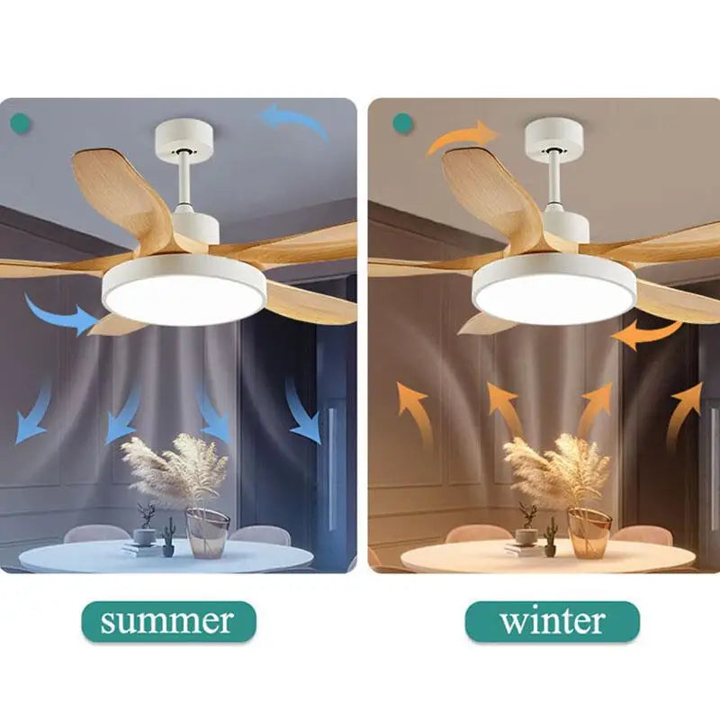 Afralia™ 52" DC Ceiling Fan Light Remote Control LED Living Bedroom 220V 110V