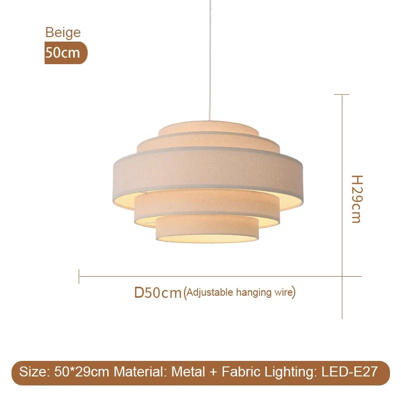 Afralia™ Fabric Chandelier: Modern LED Pendant Lamp for Dining Room, Kitchen Island, and Foyer