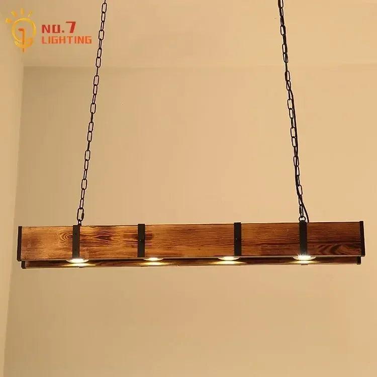Afralia™ Industrial Wood Pendant Lights for Home Decor, Restaurant, Bar, Cafe