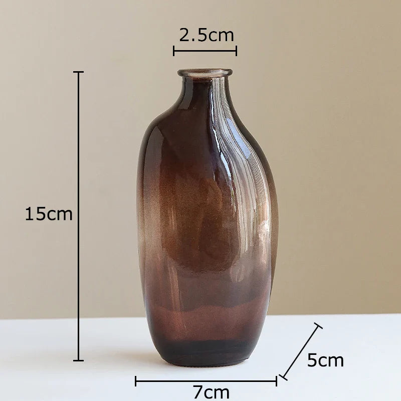 Afralia™ Small Glass Vase for Table Decoration Room Aesthetic, Multi Style Floral Pots