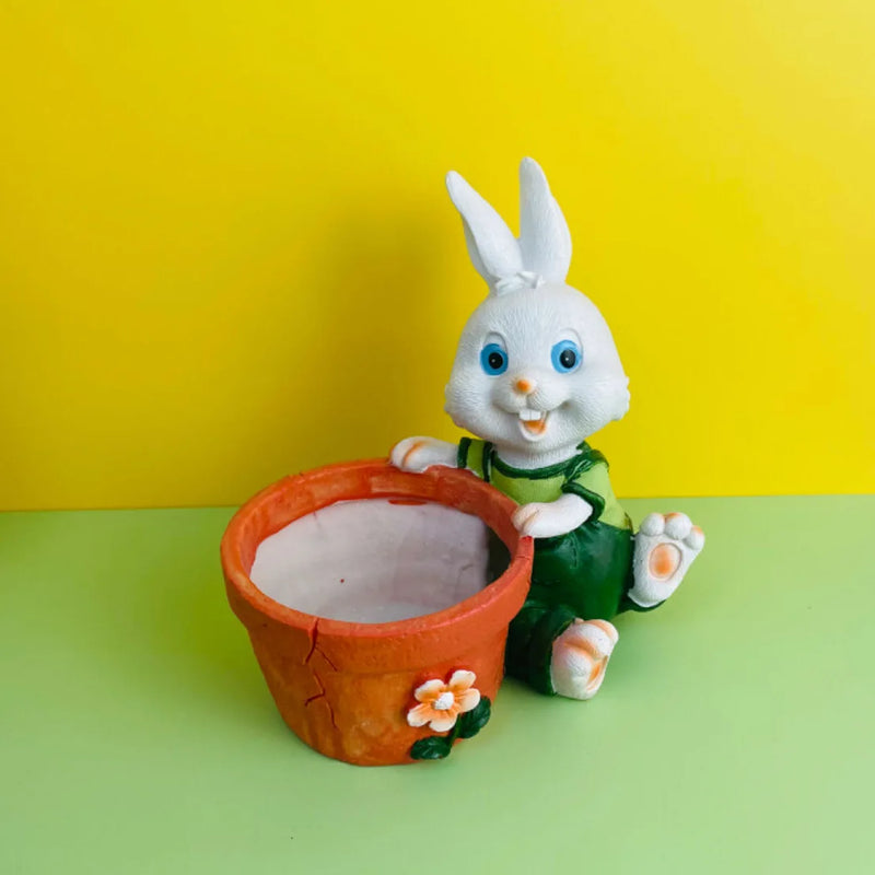 Afralia™ Cartoon Bunny Rabbit Flower Pot | Cute Indoor Succulent Planter Garden Decor