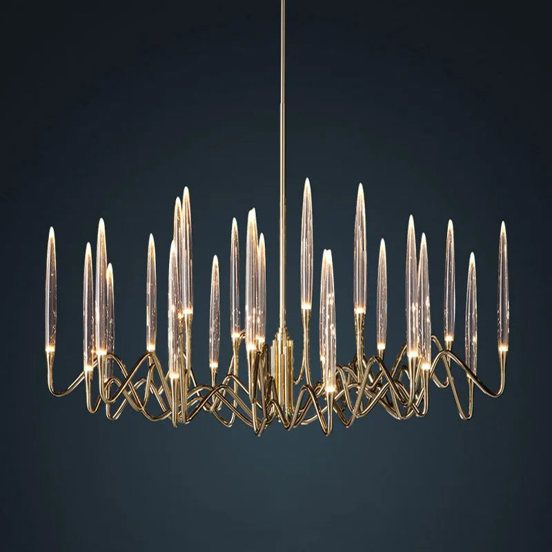 Afralia™ Crystal Branch Chandelier: Nordic LED Pendant Light for Home Décor & Wedding Lighting