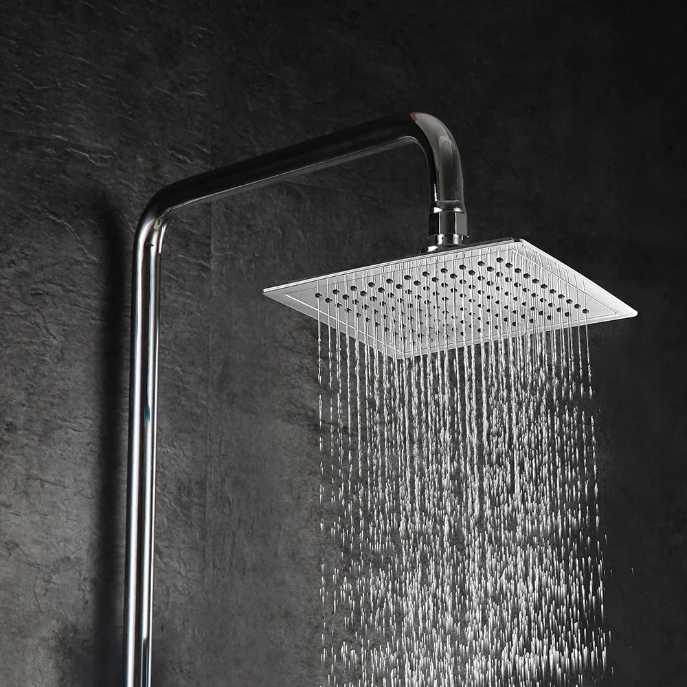 Afralia™ Chrome Rain Shower Faucet Set with Hand Held Brass Shower Head