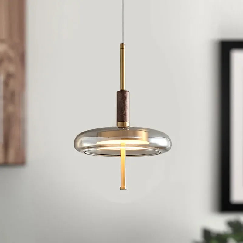 Afralia™ Nordic Loft Glass Pendant LED Light: Modern Home Decor & Kitchen Dining Room Lamp