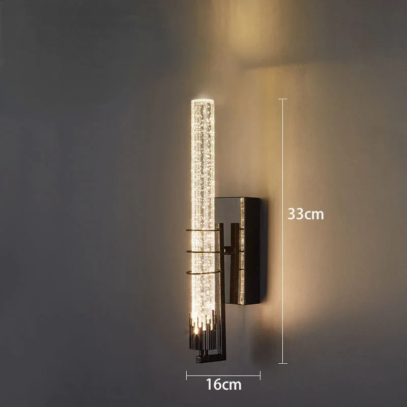 Afralia™ Crystal Wall Light: Modern LED Long Lamp for Bedrooms, Living Rooms, and Stairs