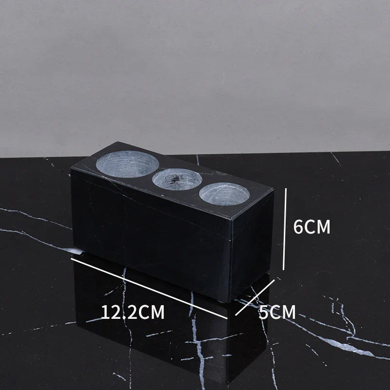 Afralia™ Marble Bathroom Accessories Set Electric Toothbrush Holder Glass Cup Tray