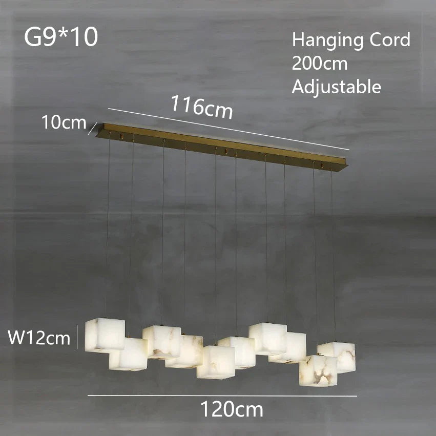 Afralia™ Golden Lucite Staircase Pendant Light, Elegant Living Room Ceiling Decor