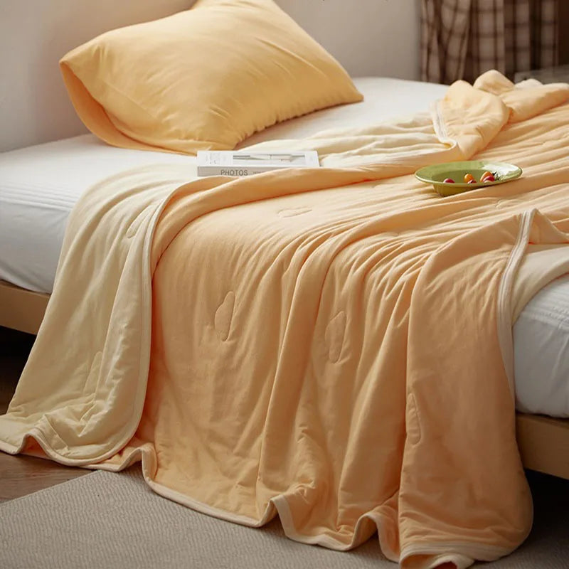 Afralia™ Cotton Summer Comforter: Cooling, Breathable Thin Blanket for Hot Sleepers