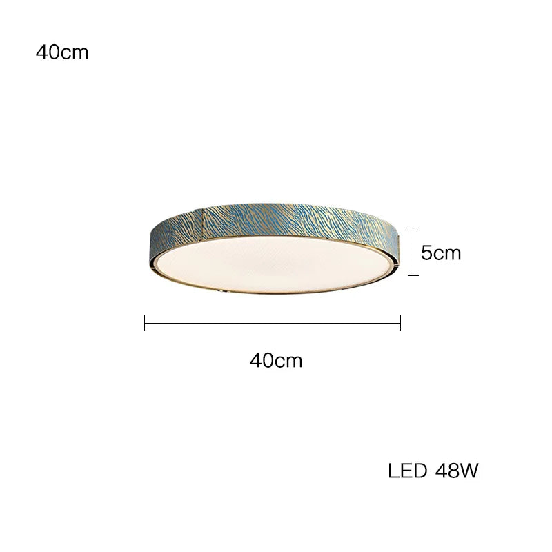 Afralia™ Blue Copper Crystal LED Ceiling Chandelier for Dinning Room