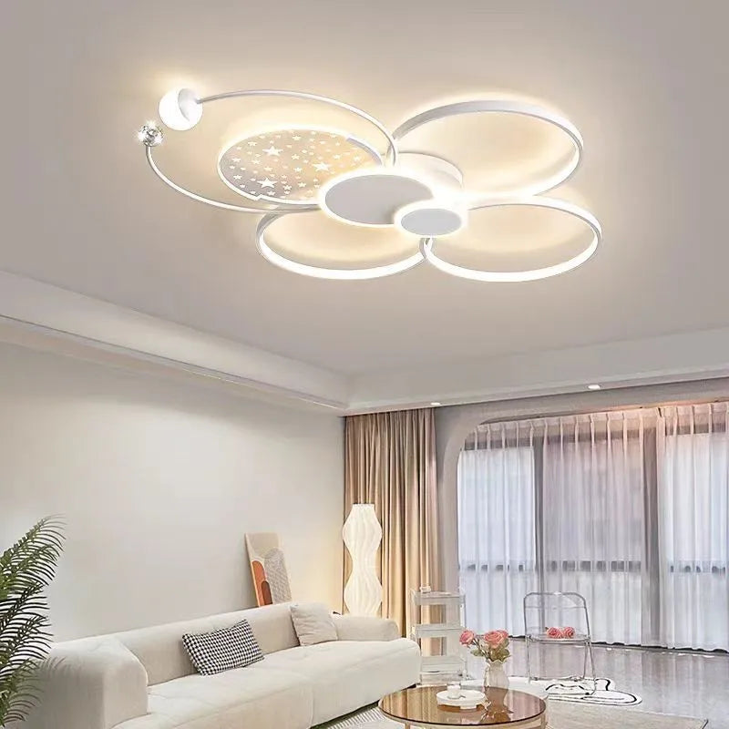 Afralia™ Luxury LED Ceiling Chandelier for Modern Bedroom & Living Room