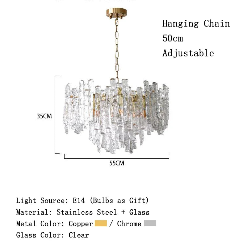 Afralia™ Designer Glass Pendant Lighting | Modern LED Hanging Fixture for Dining Room