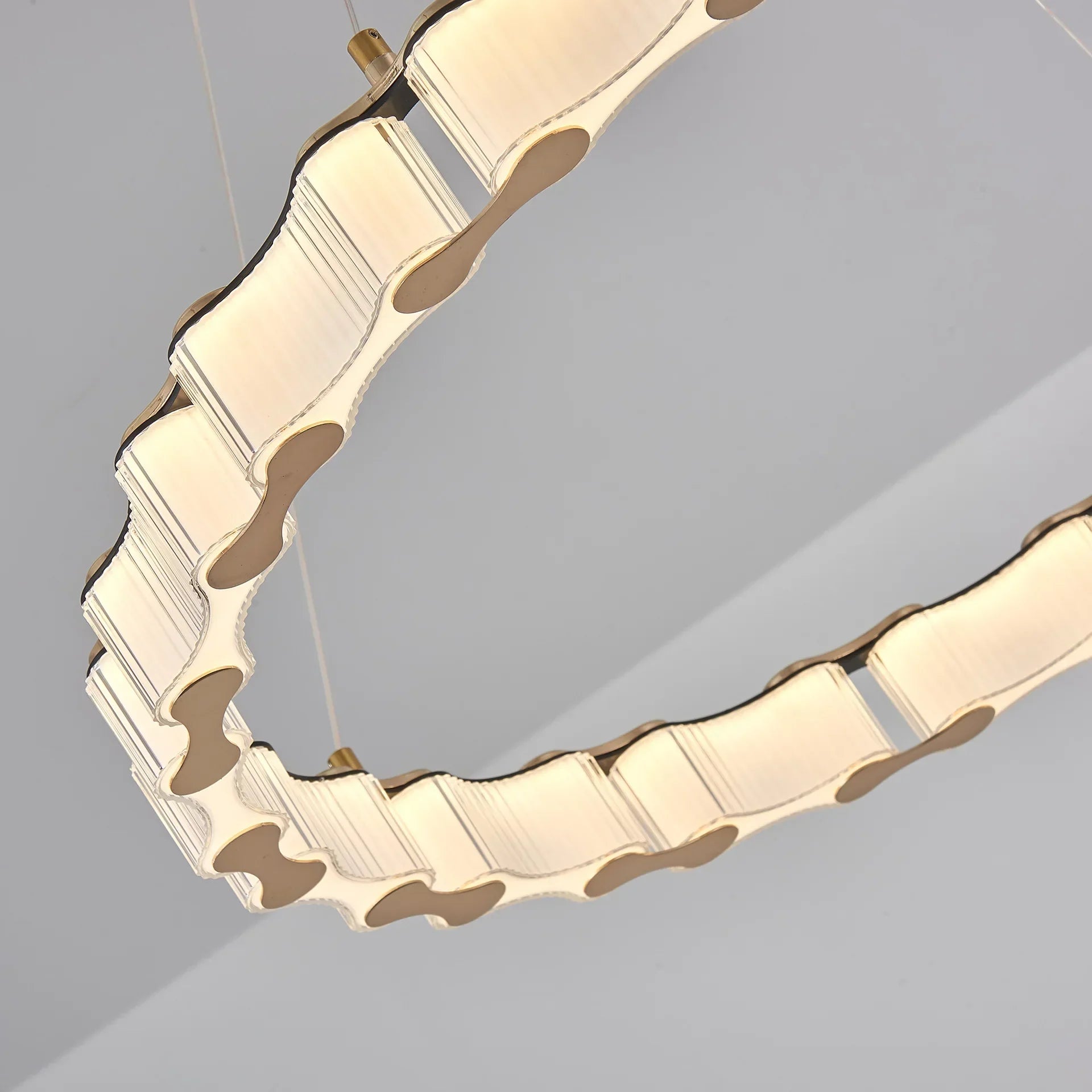 Afralia™ LED Chandelier: Modern, Acrylic, Round Rings Hanging Lamp for Dining Room and Kitchen