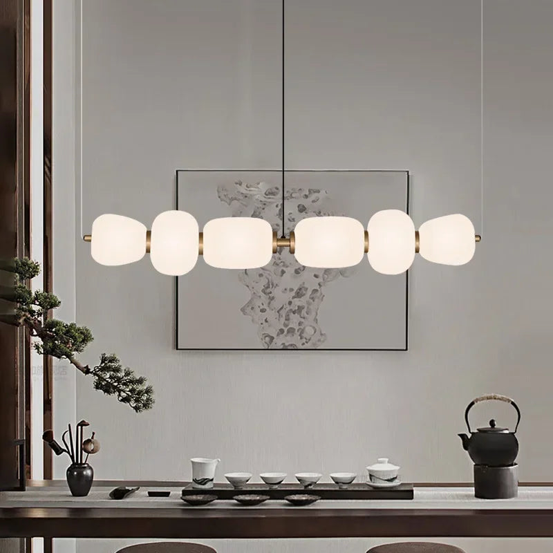 Nordic LED Glass Ball Pendant Light for Dining Table, Living Room, Kitchen by Afralia™