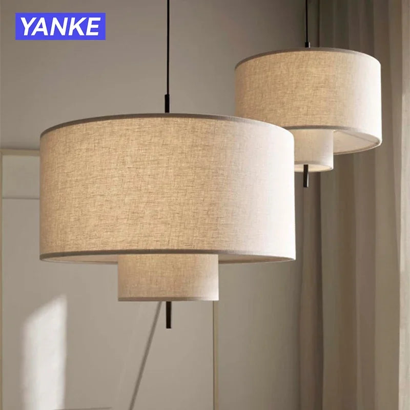 Afralia™ Nordic Handmade Linen Pendant Lights for Home Decor Chandelier