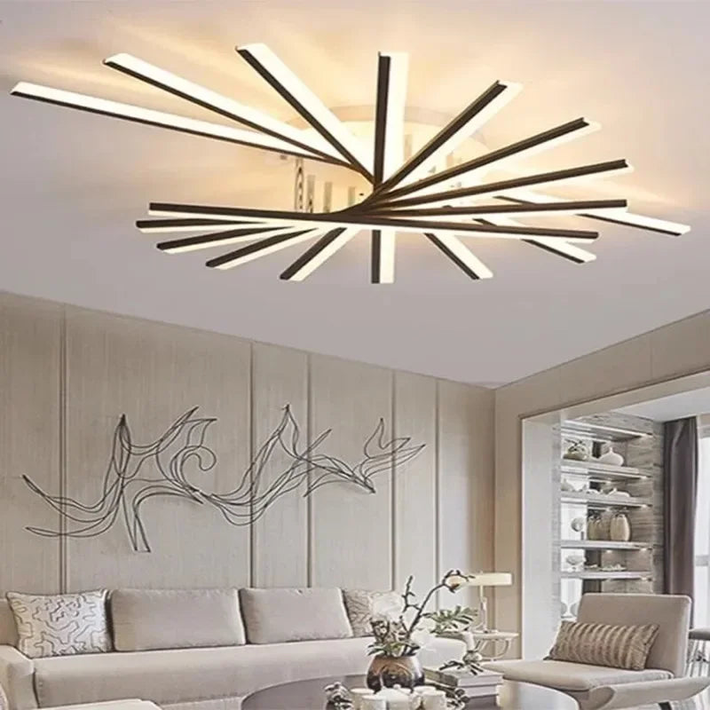 Afralia™ Modern LED Ceiling Chandelier Indoor Lighting for Living Room Bedroom, Lustre Lights