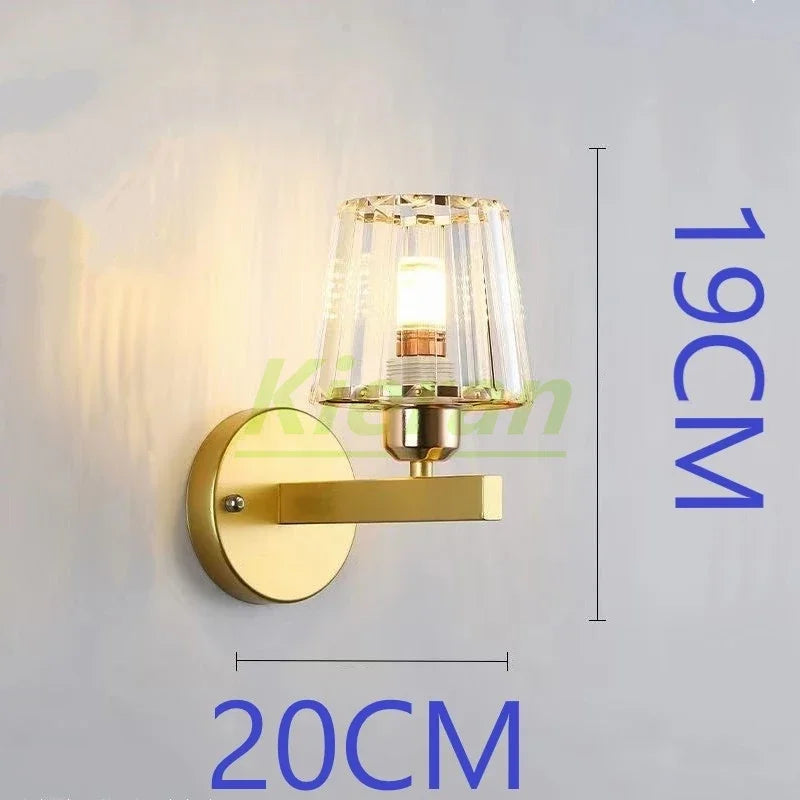 Afralia™ Modern Crystal LED Wall Lamp for Elegant Living Spaces