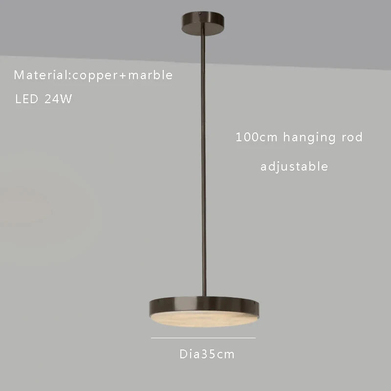 Afralia™ Black Gold Lucite Pendant Light, Vintage Round Ceiling Lamp Fixtures