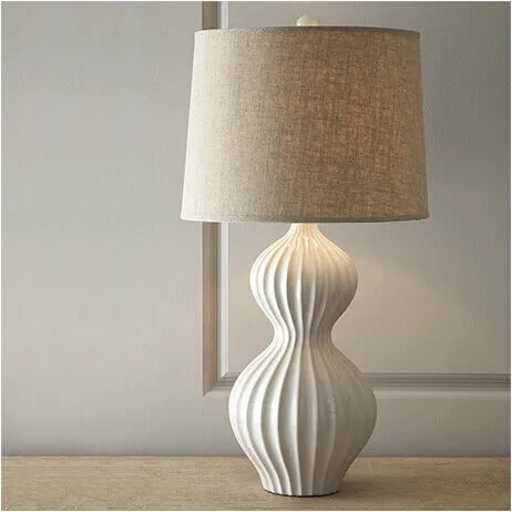 Afralia™ Ceramic Table Lamps White Household Living Room Bedroom Bedside Lighting