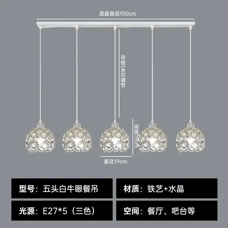 Afralia™ Crystal Dining Pendant Lamp - Modern Nordic Minimalist Design