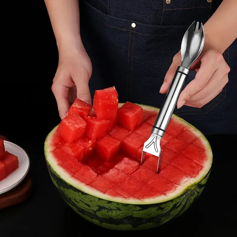 Afralia™ Watermelon Fork & Slicer Set for Easy Fruit Cutting
