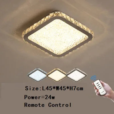 Afralia™ Crystal Round Ceiling Lamp: Nordic Light Luxury LED Home Lighting for Bedroom and Living Room