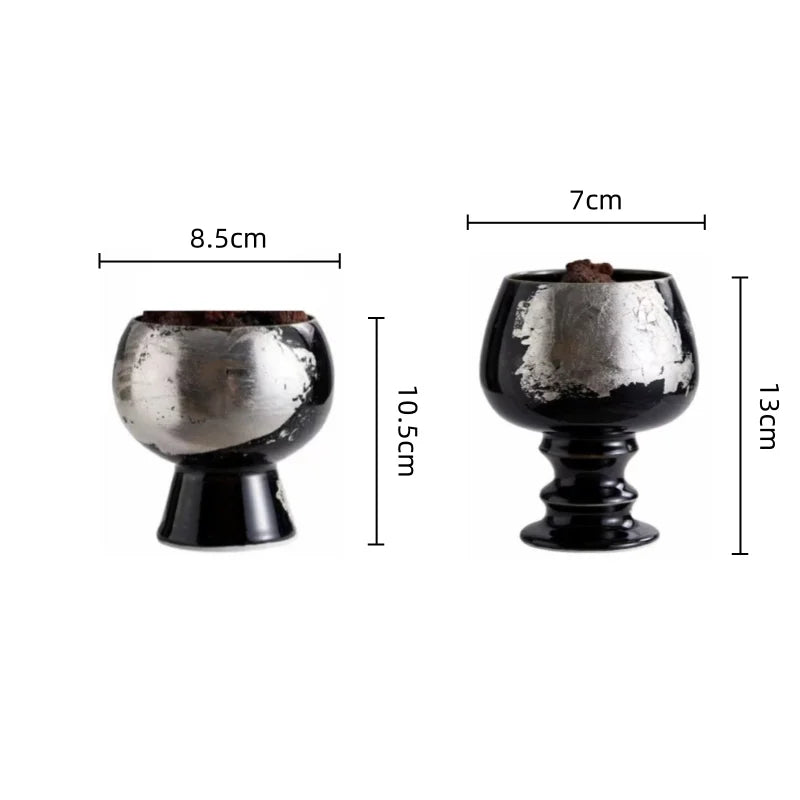 Afralia™ Ceramic Tray Aroma Diffuser High-legged Gold Plate Home Decor