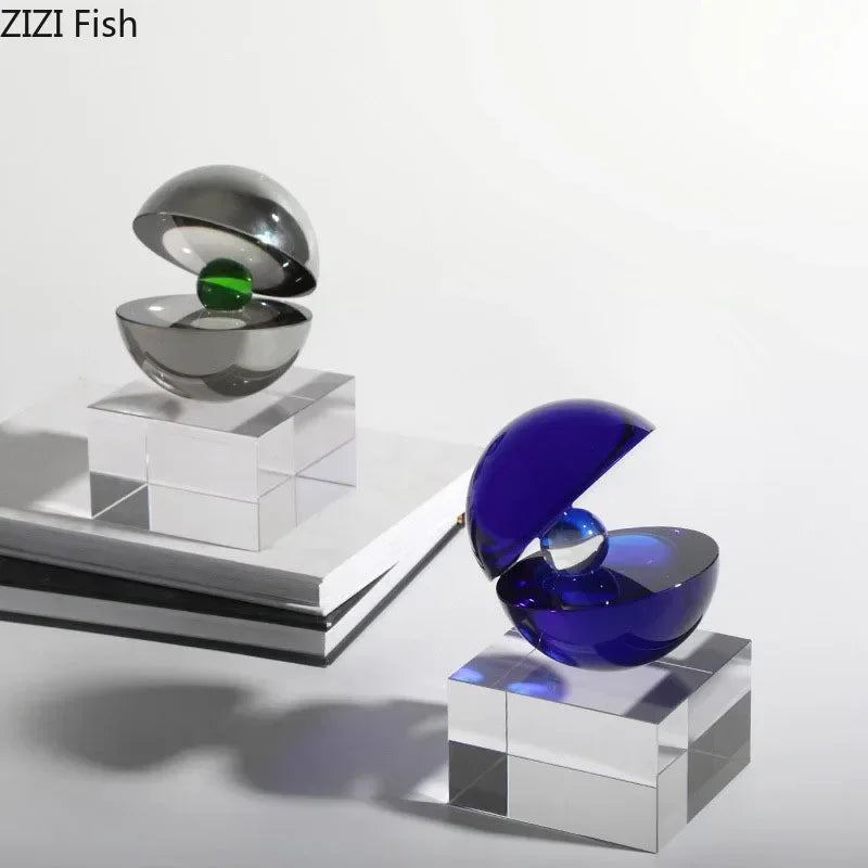 Afralia™ Spherical Crystal Ball Ornaments for Desk Decoration and Abstract Artwork