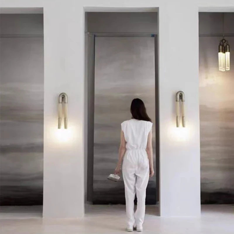 Afralia™ HORSEHAIR Wall Lamp Old Gold Silver Black Metal Cloth Light