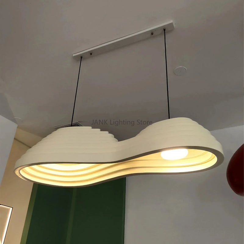 Afralia™ Nordic Terrace Chandelier White Resin LED Pendant Light Modern Interior Decor