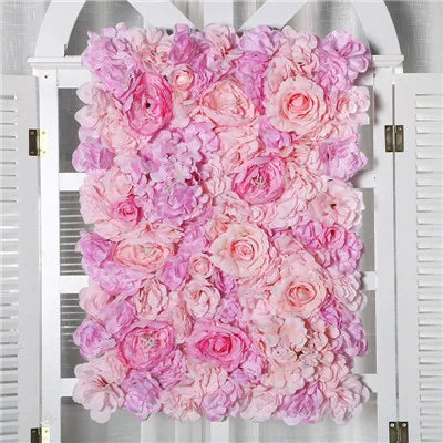 Afralia™ Silk Rose Flower Wall Decor Champagne Artificial Wedding Backdrop