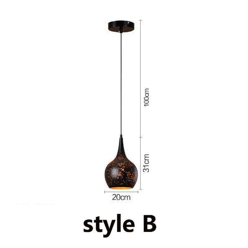 Afralia™ Etched Iron Chandelier Pendant Light Fixture for Dining and Living Room