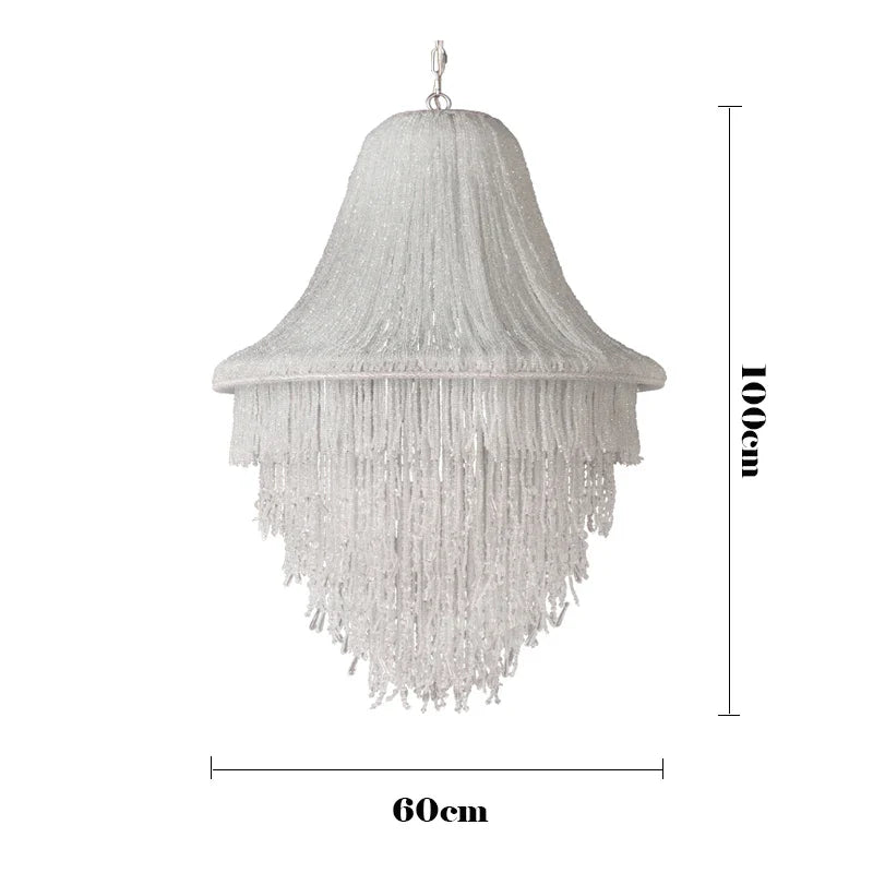 Afralia™ Tassel Crystal Chandelier for Villa Lobby, Hotel, Living Room - Elegant Decorative Lighting