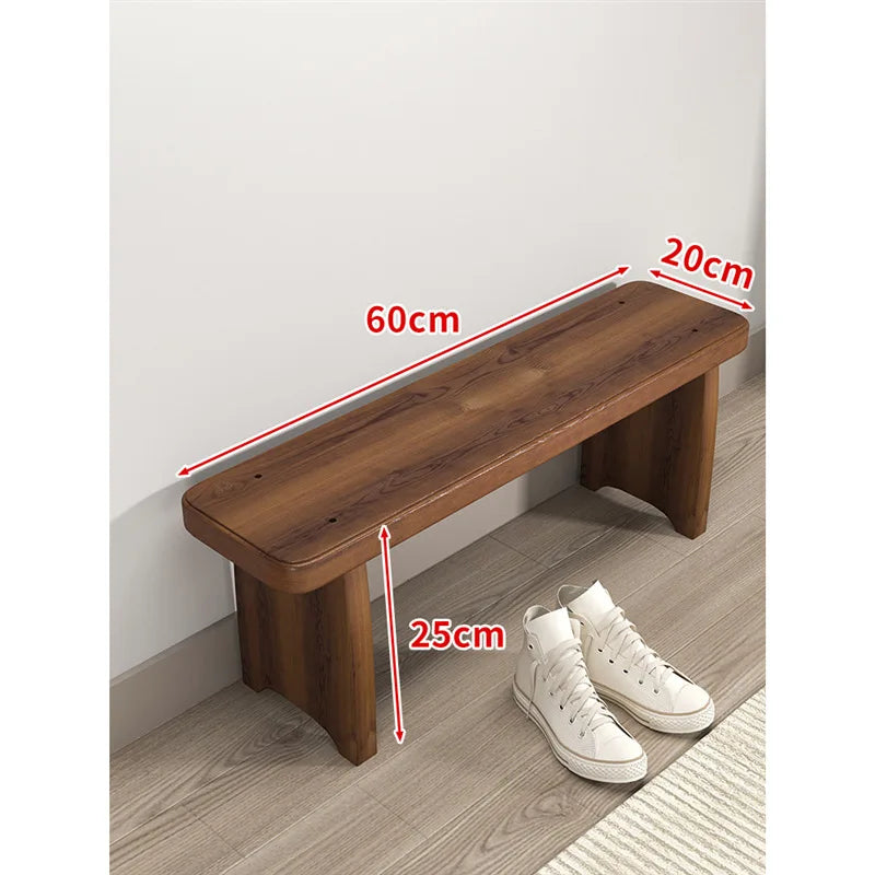 Afralia™ Wooden Shoe Changing Stool- Multifunctional Rectangular Storage Bench