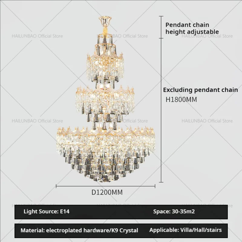 Afralia™ Hollow Crystal Chandelier for Elegant Living Spaces and Luxe Hotel Halls