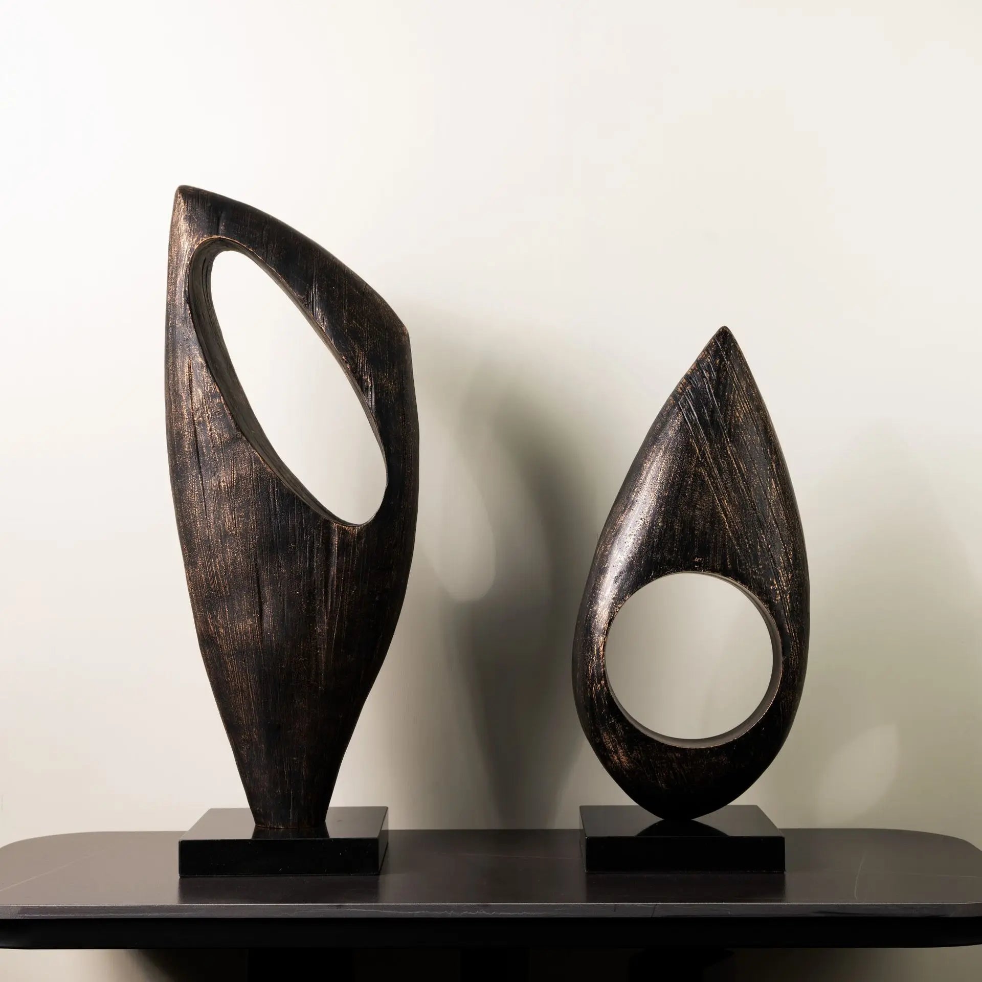 Afralia™ Resin Hollow Art Sculpture Abstract Decorative Figurine Home Decor Accessory