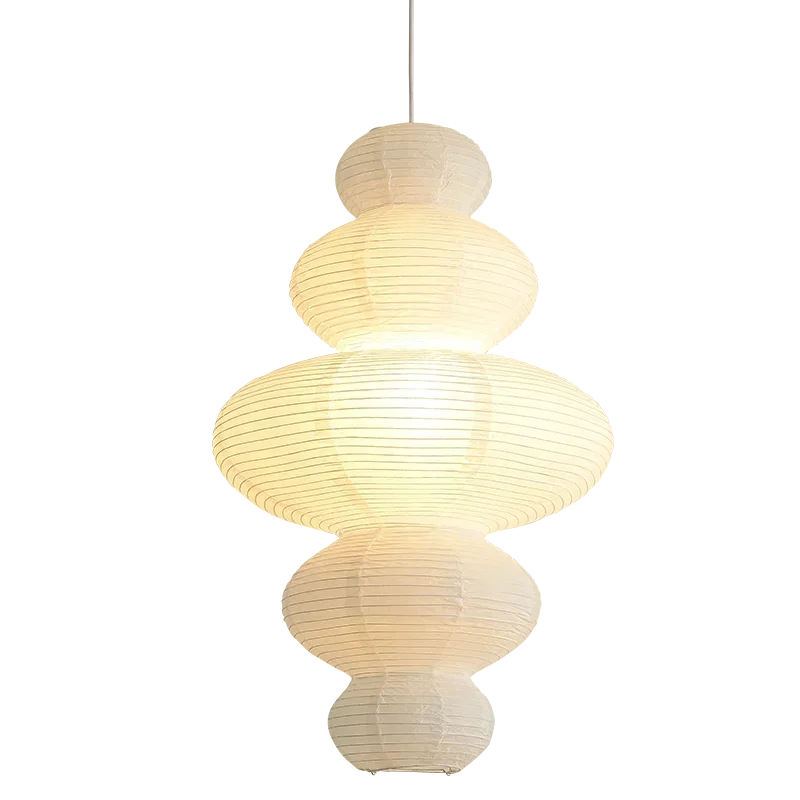 Afralia™ White Rice Paper Pendant Lights for Living/Dining Room Bedroom Hallway