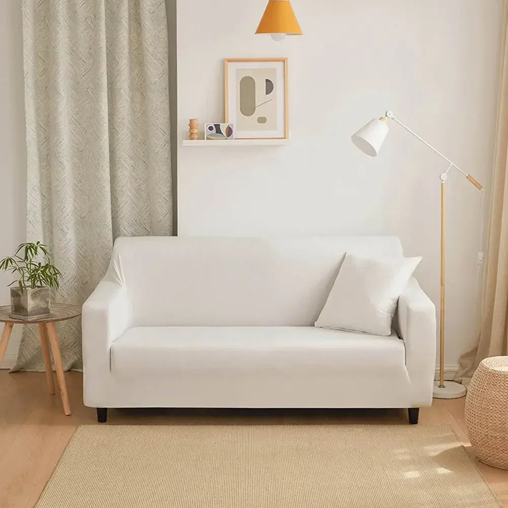 Afralia™ Solid Sofa Cover Slipcover Stretch for Chair, Loveseat, L-shaped Sectional
