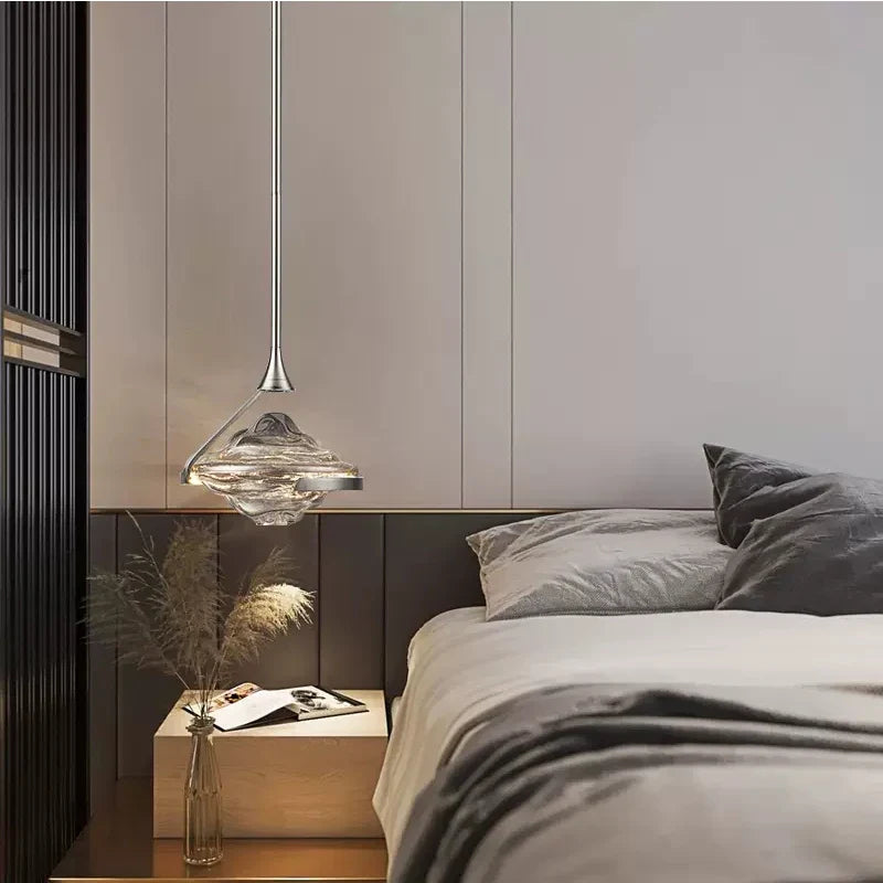 Minimal Glass Pendant Lamp Modern Design for Bedroom and Study - Afralia™