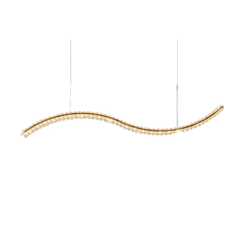 Afralia™ Crystal Chandelier Pendant Lamp Hanging Light for Living Room