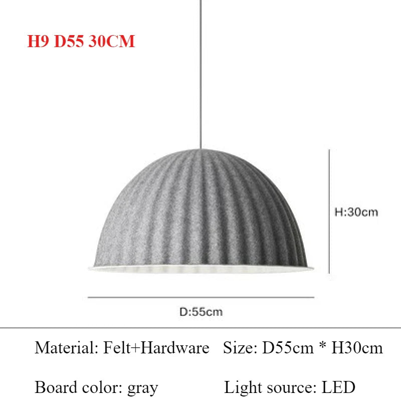 Afralia™ Nordic Felt Pendant Lamp LED Colorful Designer for Living Room Kitchen Island Dining Light