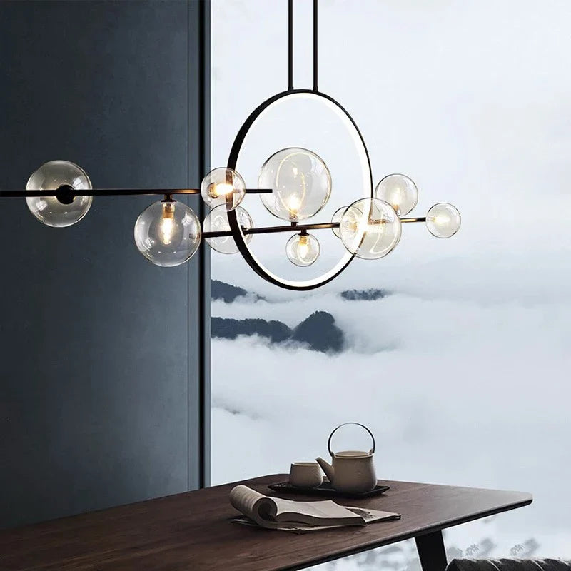 Afralia™ Nordic Dining Room Pendant Ceiling Chandelier for Indoor Living Room Lighting