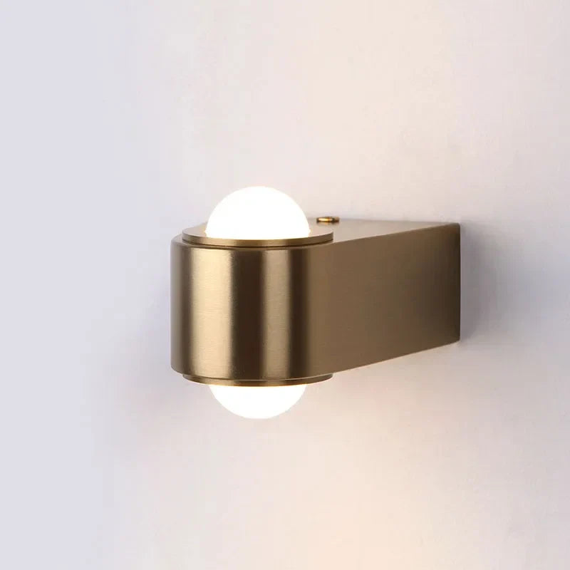 Afralia™ Modern Copper Base Wall Lamp Lights for Indoor Outdoor Home Hotel Bedroom Corridor