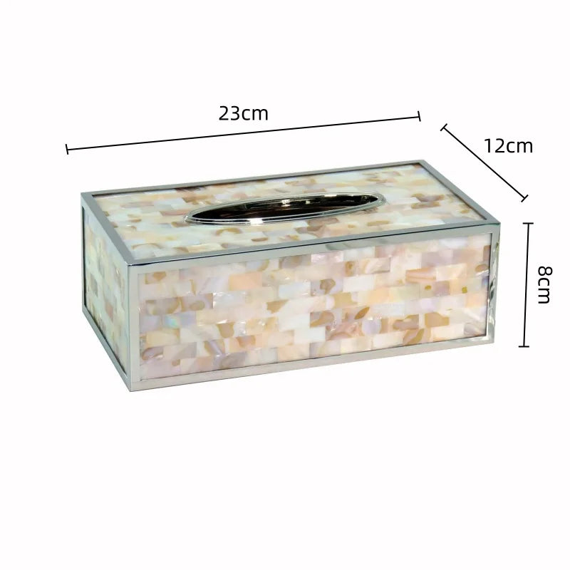Afralia™ Plaid Fritillary Tissue Box: Luxury Desktop Storage Container for Home Decor