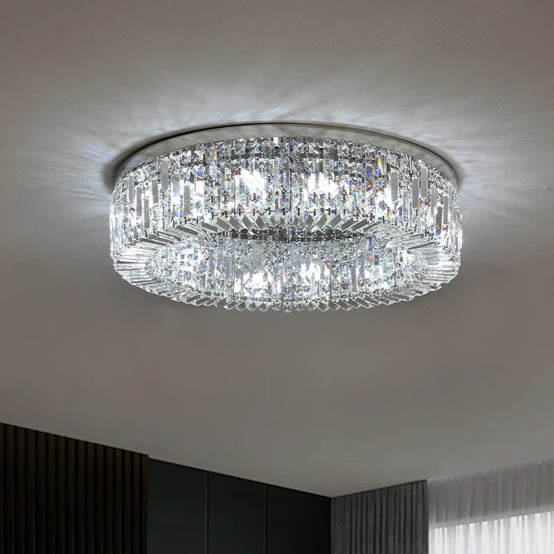 Modern Gold Crystal LED Living Room Chandelier by Afralia™